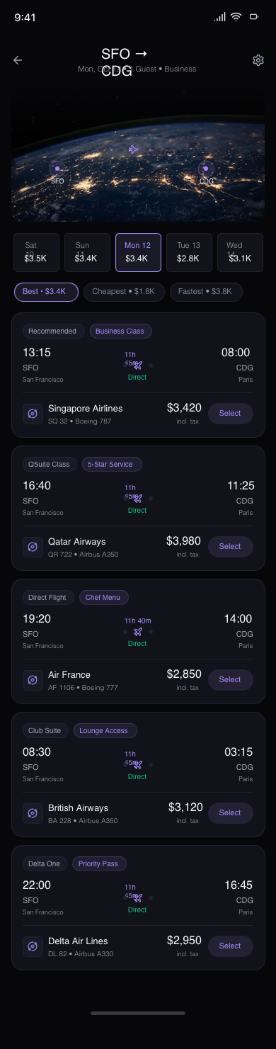 Flight Results — Dark — .gui preview
