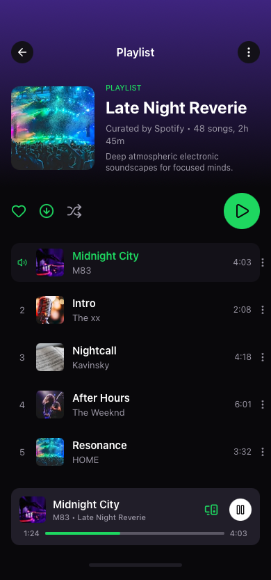 Spotify — Playlist — .gui preview